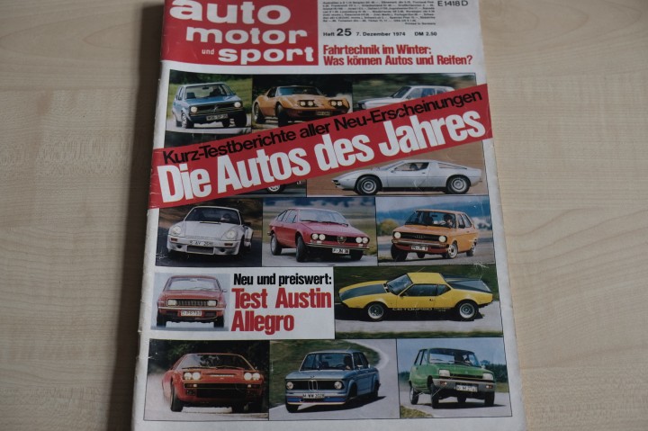 Deckblatt Auto Motor und Sport (25/1974)